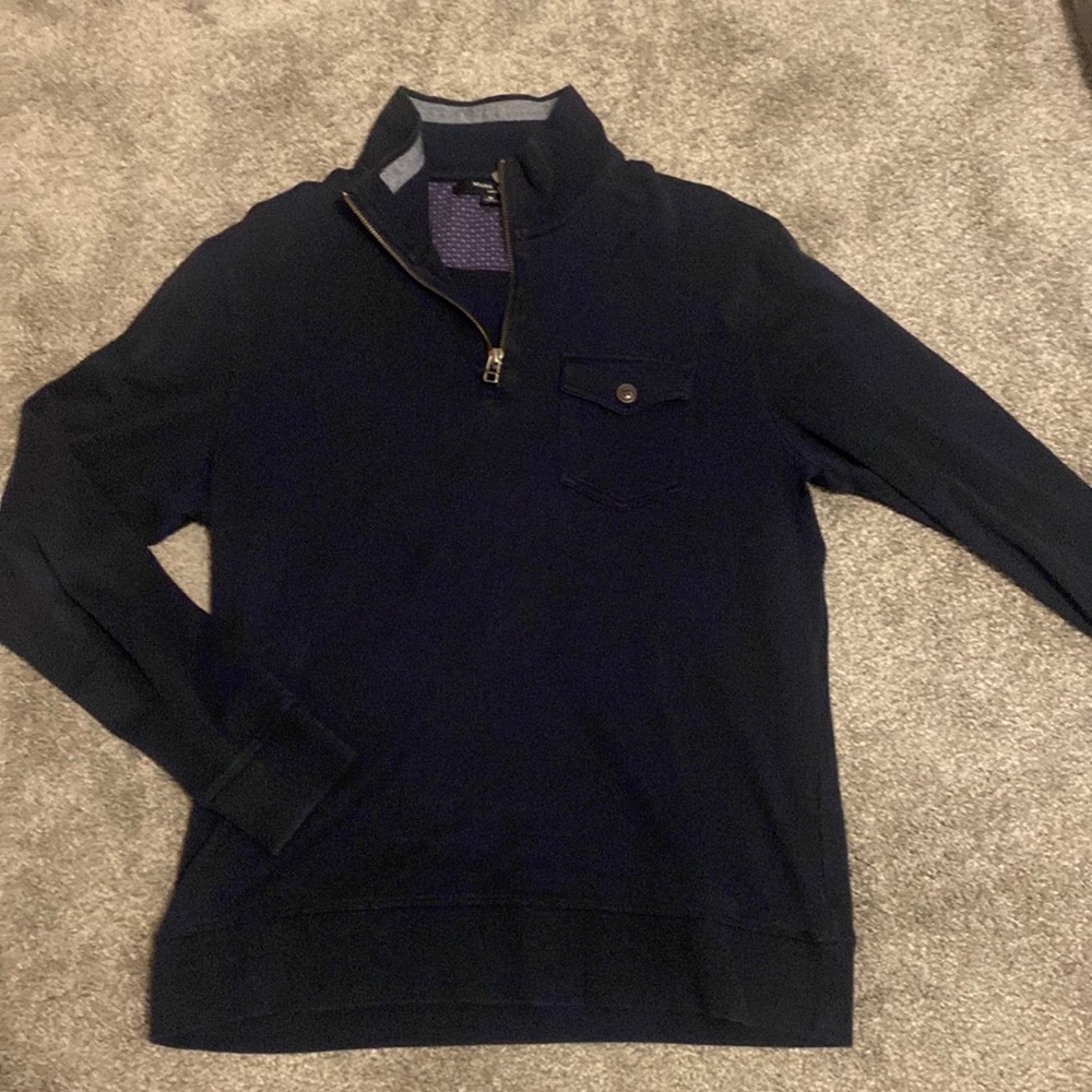 Mark Law Luxury Navy quarter zip